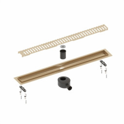 Душевой лоток Timo Drain System 80 DS230108/17 золото матовое