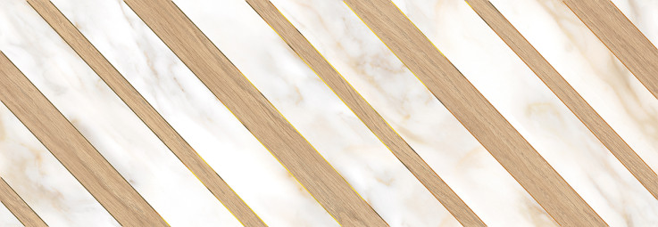 Декор Eletto Ceramica Calacatta Oro Chevron 24,2x70