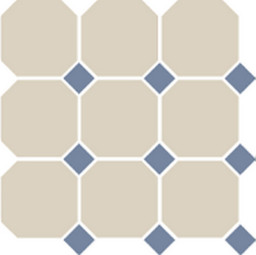 Керамогранит TopCer Octagon White 16/Blue Cobait Dots 11 30x30