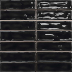Настенная плитка Absolut Keramika Sticks Black 20х20