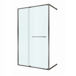 Душевая дверь Cezares Lux 195х130 LUX-B-FS-11-130-C-GM оружейная сталь