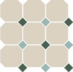 Керамогранит TopCer Octagon White 16/Green 18 + Turquoise 13 Dots 30x30