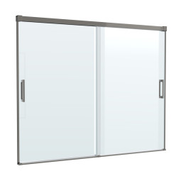 Шторка для ванны Cezares Tandem-Soft 145х180 TANDEM-SOFT-VF-2-180/145-C-GM-IV оружейная сталь