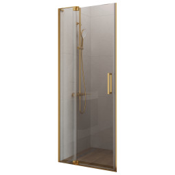 Душевая дверь Cezares Slider 80х195 Slider-B-1-80/90-C-BORO брашированное золото матовая