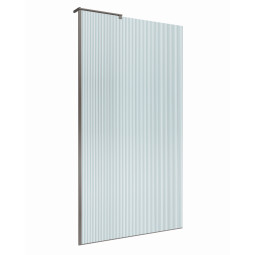 Душевая перегородка BelBagno Uno 200х100 UNO-L-1-TB-100-FL-GM оружейная сталь