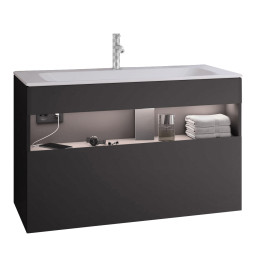 Тумба с раковиной Keuco Stageline 32872970100 вулканит