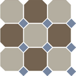 Керамогранит TopCer Octagon Beige 01 Coffe Brown 29 Blue Cobalt 11 Dots 30x30