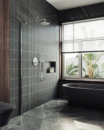 Душевая перегородка MaybahGlass 195х80 MGD-695-5ш матовая