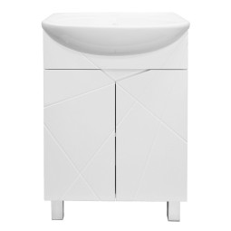 Тумба с раковиной Loranto Оптимум 51 CS00105836 белый глянцевый