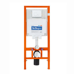 Инсталляция для унитаза BelBagno BB002-80 с кнопкой BB014-SR-BIANCO белый