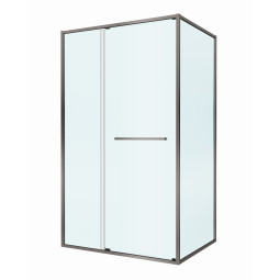 Душевой уголок Cezares Lux 80х110 LUX-AH-FS-11-110/80-C-GM оружейная сталь
