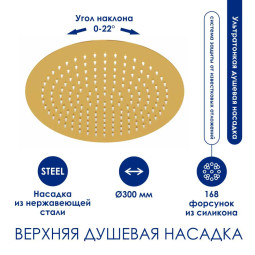 Верхний душ WasserKRAFT Sauer A263