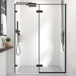 Душевая дверь Veconi Premium Alassio B 200х140 AL-140-00-B-C4 черный матовый