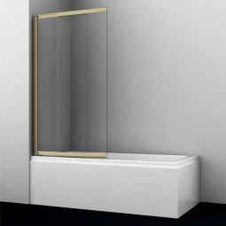 Шторка для ванны WasserKRAFT Schunter 140х100 82S02-100WS золото