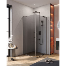 Душевой уголок Cezares 80х80 Slider-A-2-80/90-GRIGIO-GM