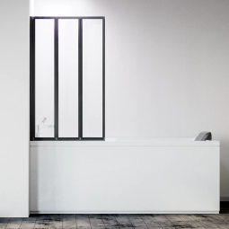 Шторка для ванны Veconi Palau 90х150 PL73BL-90-01-19C4 черный матовый