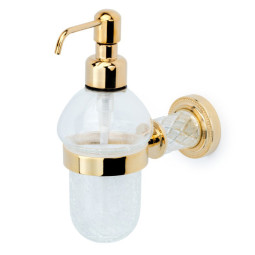 Дозатор для жидкого мыла Boheme Murano Cristal 10912-CRST-G золото