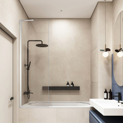 Шторка для ванны Veconi Palau 60х150 PL84-60-01-C7