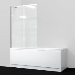 Шторка для ванны WasserKRAFT Tauber 140х100 64S02-100WS Fixed никель