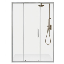 Душевая дверь MaybahGlass 140х195 MGD-2744-5 прозрачная/хром матовый