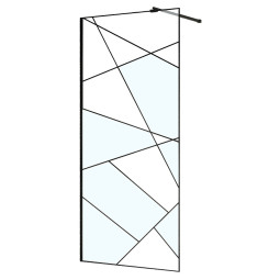 Душевая перегородка Azario Walk-in 110x195-MB-CGP матовый черный