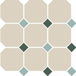 Керамогранит TopCer Octagon White 16/Turquoise 13 + Green 18 Dots 30x30