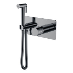 Гигиенический душ Boheme Stick 127-SGM Shine Gun Metal с ручкой Diamond