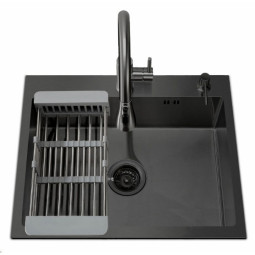Кухонная мойка Cerutti Gloria 50B Nano Black 50х50 11256 графит