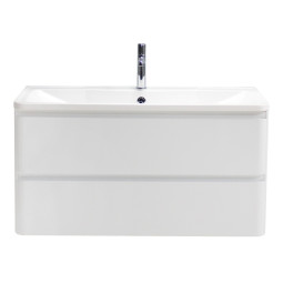 Тумба с раковиной BelBagno Albano 800-2C-SO-BL Bianco Lucido