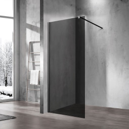 Душевая перегородка Vincea Walk-In VSW-1H900CGB черный матовый, стекло тонированное