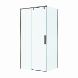 Душевой уголок BelBagno Soft Close-1 100х80 SOFT_CLOSE-1-AH-1-100/80-C-GM оружейная сталь