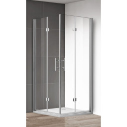 Душевой уголок Cezares 100х80 ECO-O-ASH-2-80/100-C-Cr