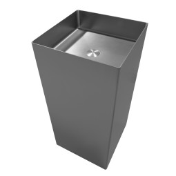 Раковина Abber Wasser Kreis 39,6x39,6 AF2413GM оружейная сталь