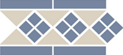 Бордюр TopCer Octagon Border Lisbon with 1 strip (Tr.16, Dots 11, Strips 11) 28х15