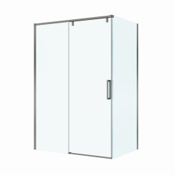 Душевой уголок BelBagno Soft Close-1 140х80 SOFT_CLOSE-1-AH-1-140/80-C-GM оружейная сталь